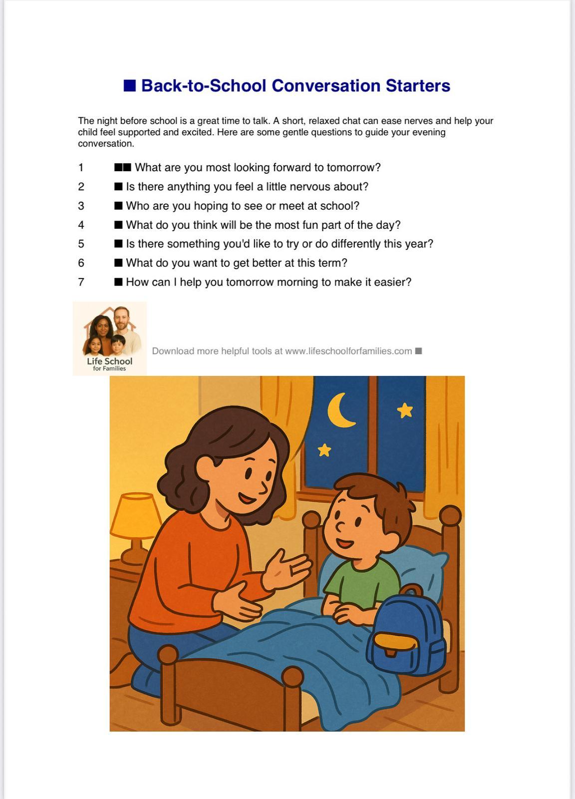 Back-to-School Conversation Starters