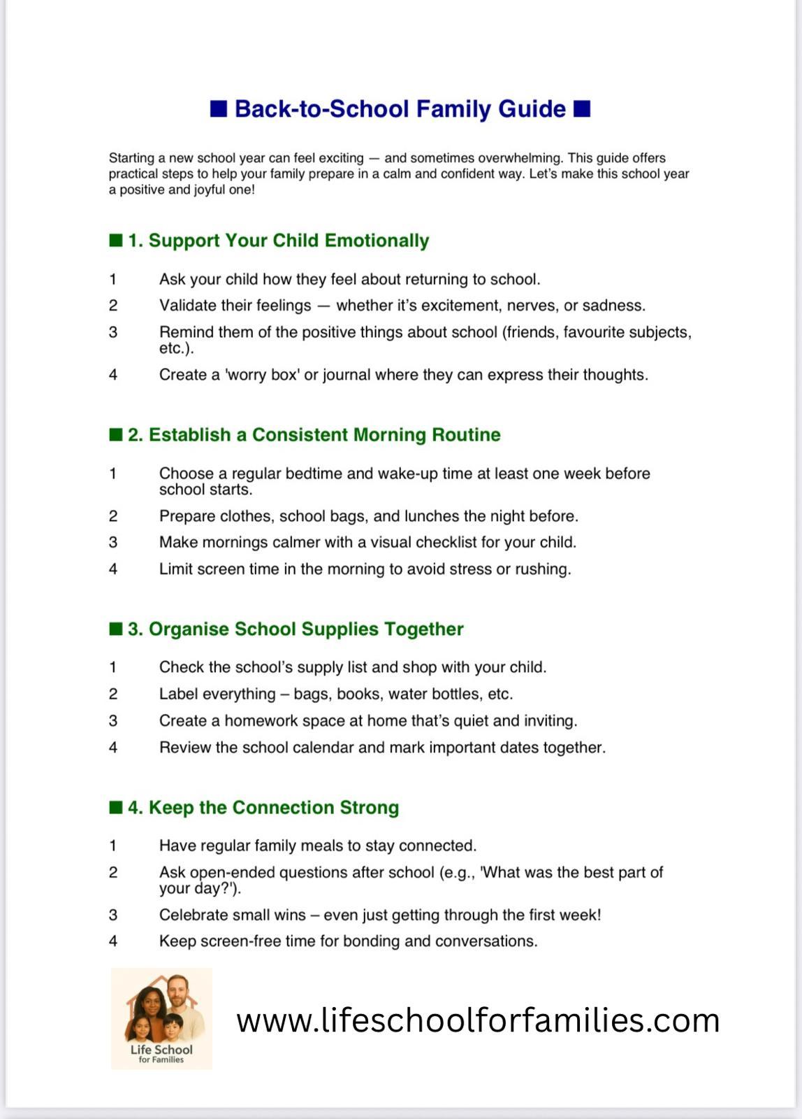 Back-to-School Family Guide